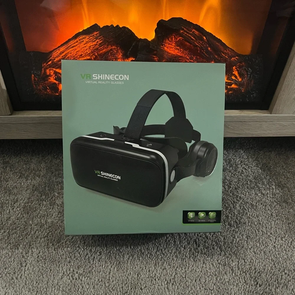 Black Virtual Reality Glasses